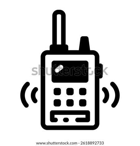 A glyph style icon showing a rf transmitter 

