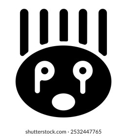 A glyph style icon of taino sign 