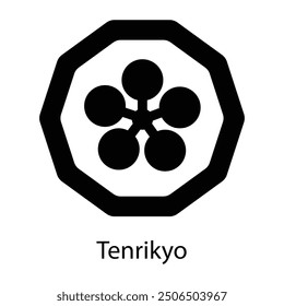 A glyph style icon of tenrikyo 