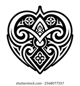 A glyph style icon of tribal tattoo symbol