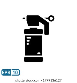 glyph style ison of grenade isolated on white background. EPS 10