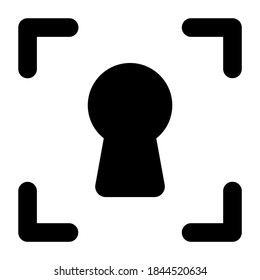Glyph style of security target icon in trendy  vector design 