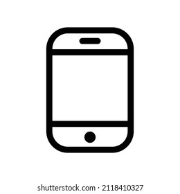Glyph style smartphone, vector design template