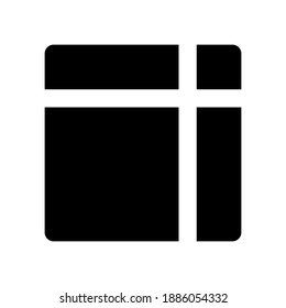 Icono de edición de tabla de estilo de glifo usado a menudo como interfaz de usuario y experiencia de usuario en el desarrollo de sitios web y aplicaciones. El vector es modificable.