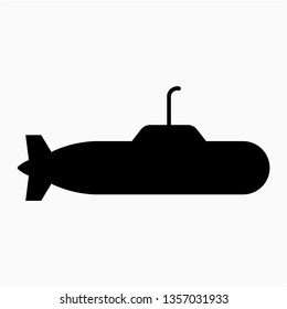 Glyph submarine vector icon