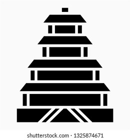 Glyph Summer palace pixel perfect vector icon