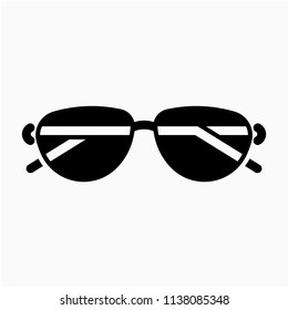 Glyph sunglasses pixel perfect vector icon