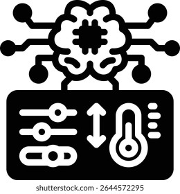 Glyph symbol for tuning model temperature in image generation. Affects randomness and creativity in AI outputs.