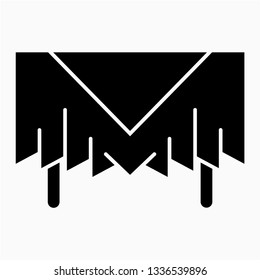 Glyph tablecloth vector icon