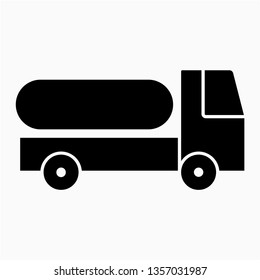 Glyph tanker vector icon