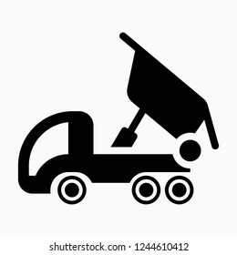 Glyph tipper truck pixel perfect vector icon