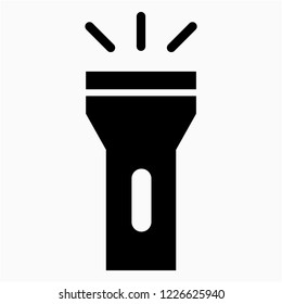 Glyph torch vector icon