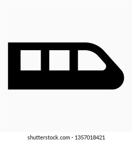 Glyph train vector icon
