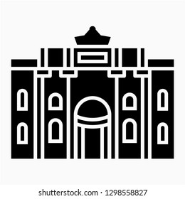 Glyph Trevi Fountain vector icon