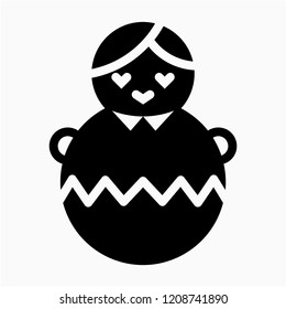 Glyph tumbler pixel perfect vector icon