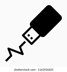 Glyph USB pixel perfect vector icon