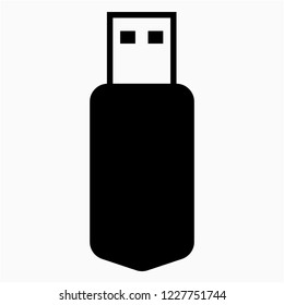 Glyph usb vector icon