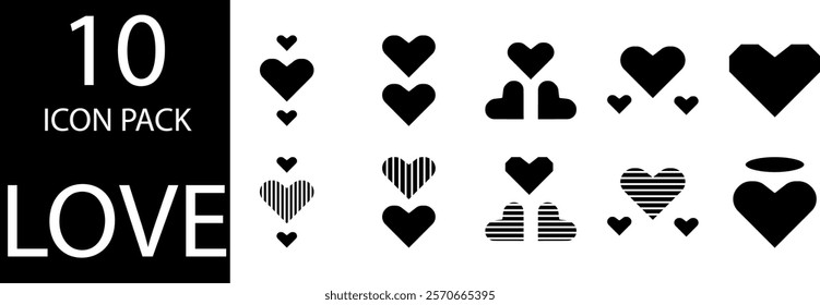 Glyph Valentine icon full of romantic meaning.