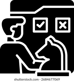 Glyph Vector Decision Strategy Icon Illustration