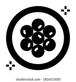 Glyph vector design of cookies plate icon