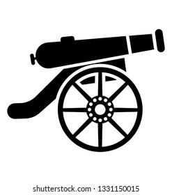 Glyph vector icon of canon.