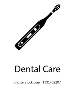 Glyph vector icon of dental care.