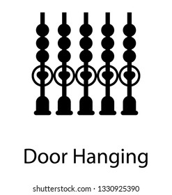 Glyph vector icon of door hanging.