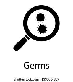 Glyph vector icon of germs. 