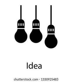 Glyph vector icon of idea.