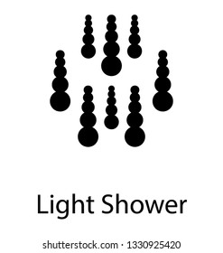 Glyph vector icon of light shower.