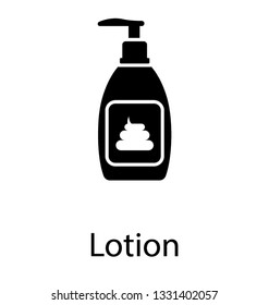 Glyph vector icon of lotion.