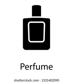 Glyph vector icon of perfume.