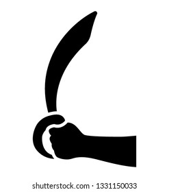 Glyph vector icon of sword.