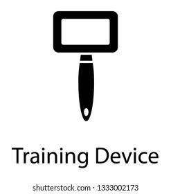 Glyph vector icon of training device.