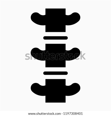 Glyph vertebral column pixel perfect vector icon
