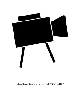 Glyph video camera Icon. Recorder symbol. Web button. Simple vector illustration isolated on white background