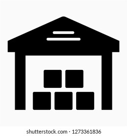 Glyph warehouse pixel perfect vector icon