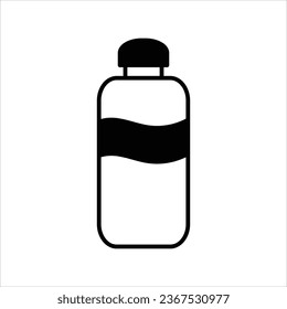 glyph water bottle icon stock illustration 