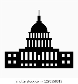 Glyph White house vector icon
