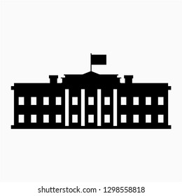 Glyph White house vector icon