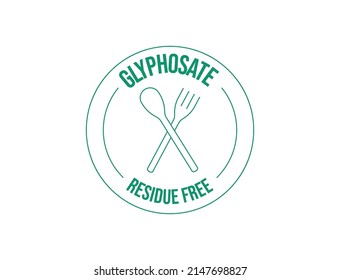 glyphosate residue-free icon vector illustration vector illustration 