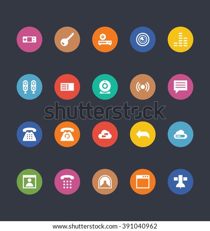 Glyphs Colored Vector Icons 11