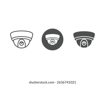 glyphs surveillance camera design, isolated on transparent background