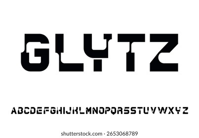 GLYTZ - Heavy Modern Typeface for Sci-Fi and Branding Project,