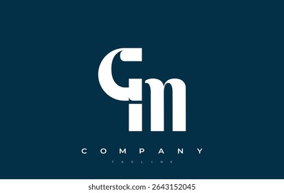 GM Abstract Geometric Logo Design. Modern and elegant logo design with simplistic typography elements, showcasing branding excellence.