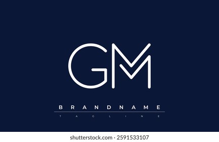 GM Abstract letter logo. This logo icon incorporate with abstract shape in the creative way