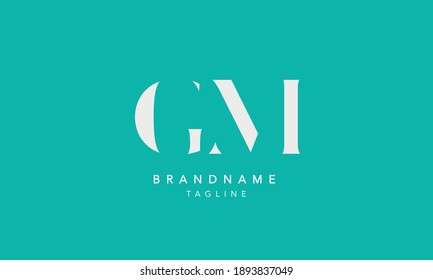GM Alphabet initial Letter Monogram Icon Logo vector illustration