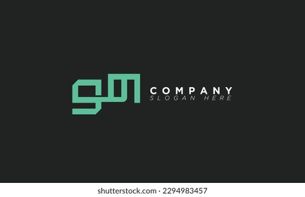 GM Alphabet letters Initials Monogram logo MG, G and M