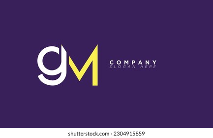 GM Alphabet letters Initials Monogram logo MG, G and M