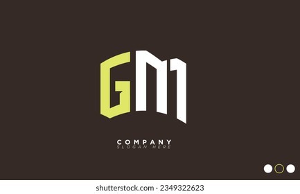 Letras alfabéticas transgénicas Iniciales Logotipo Monograma MG, G y M